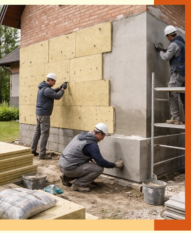 Утепление частного дома в Североморске под ключ от 8023 руб/м2 — недорого | ТепломастерСвм