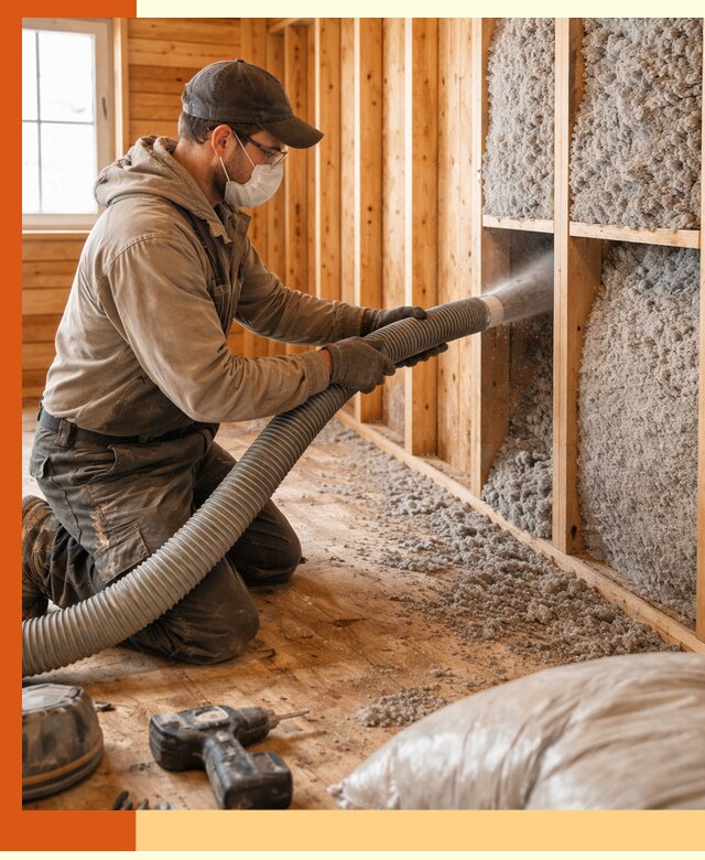 Утепление дачного дома эковатой в Североморске — быстро и надёжно