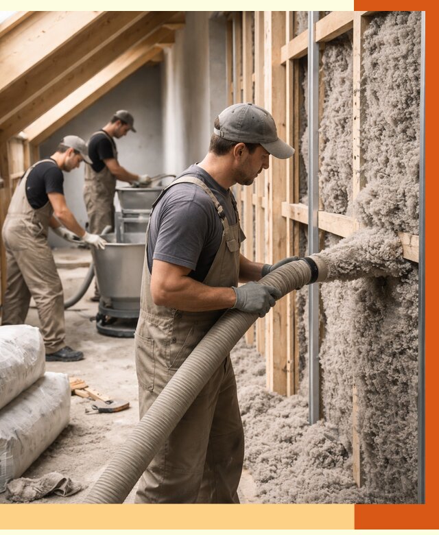 Утепление таунхауса эковатой в Североморске от 2353 руб./м² — монтаж и задувка | ТепломастерСвм