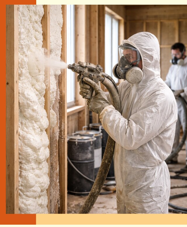 Утепление каркасного дома пенополиуретаном в Североморске