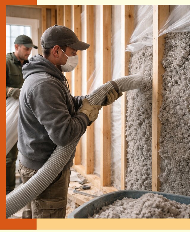 Утепление каркасного дома эковатой в Североморске — качественно и надолго