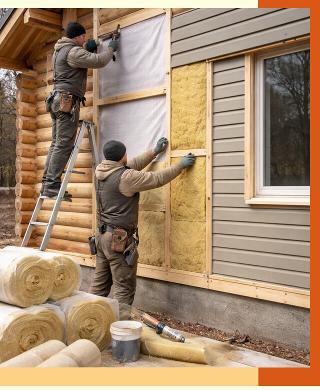 Утепление деревянного дома в Североморске от 6632 руб./м2 — заказать работы | ТепломастерСвм