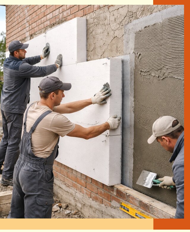 Утепление кирпичного дома в Североморске от 4493 руб. под ключ | ТепломастерСвм