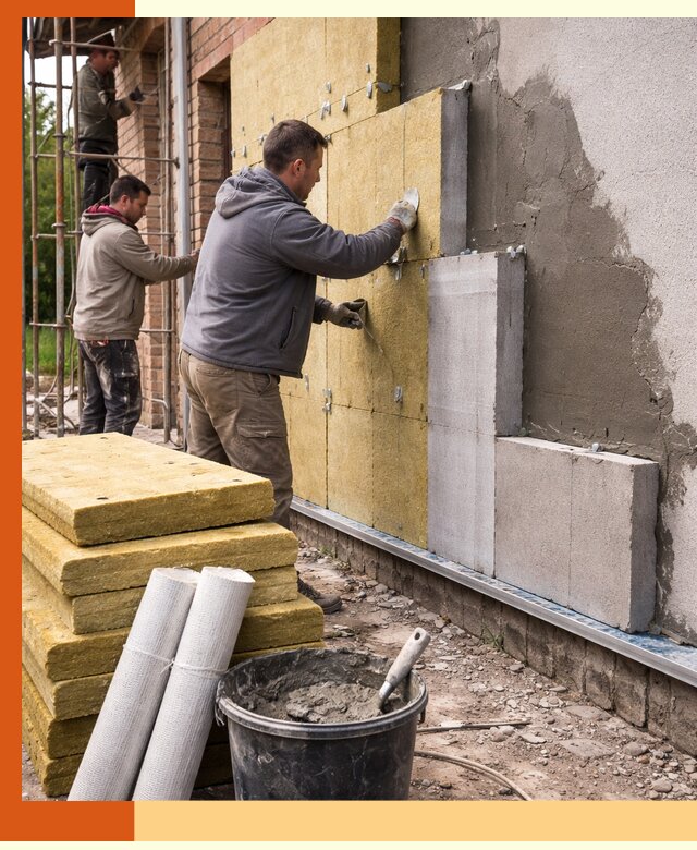 Утепление кирпичного дома под ключ в Североморске