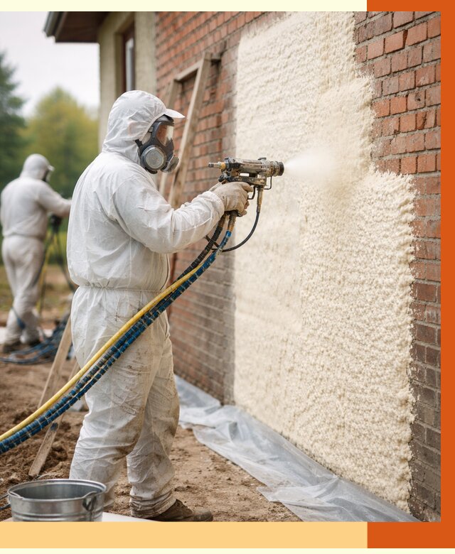 Утепление кирпичного дома ППУ в Североморске под ключ от 6953 руб. | ТепломастерСвм