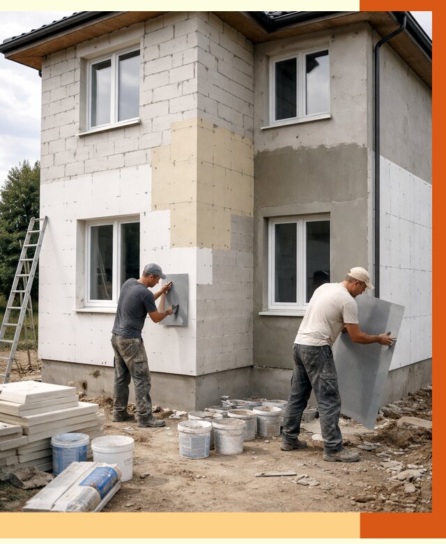 Утепление дома из газобетона в Североморске от 4493 руб./м² — заказать у ТепломастерСвм