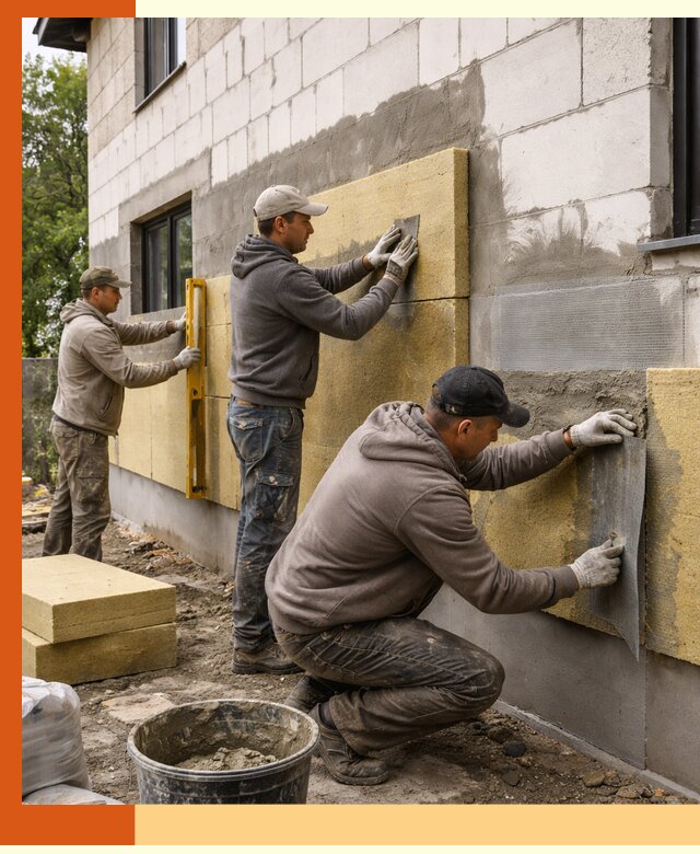 Утепление дома из газобетона в Североморске качественно и долговечно