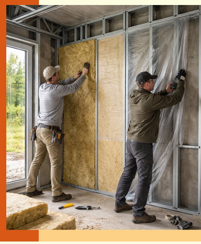 Утепление дома из ЛСТК в Североморске с гарантией качества и эффективности