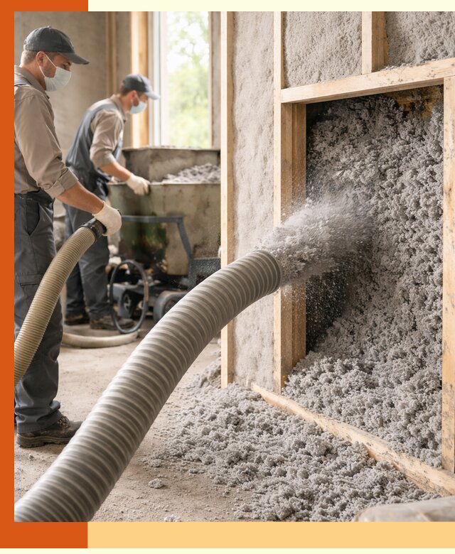 Утепление коттеджа эковатой в Североморске с гарантией качества