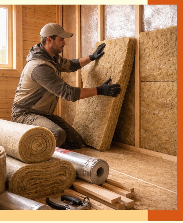 Утепление бани в Североморске под ключ от 4814 руб./м2 — утеплить потолок, пол и стены | ТепломастерСвм