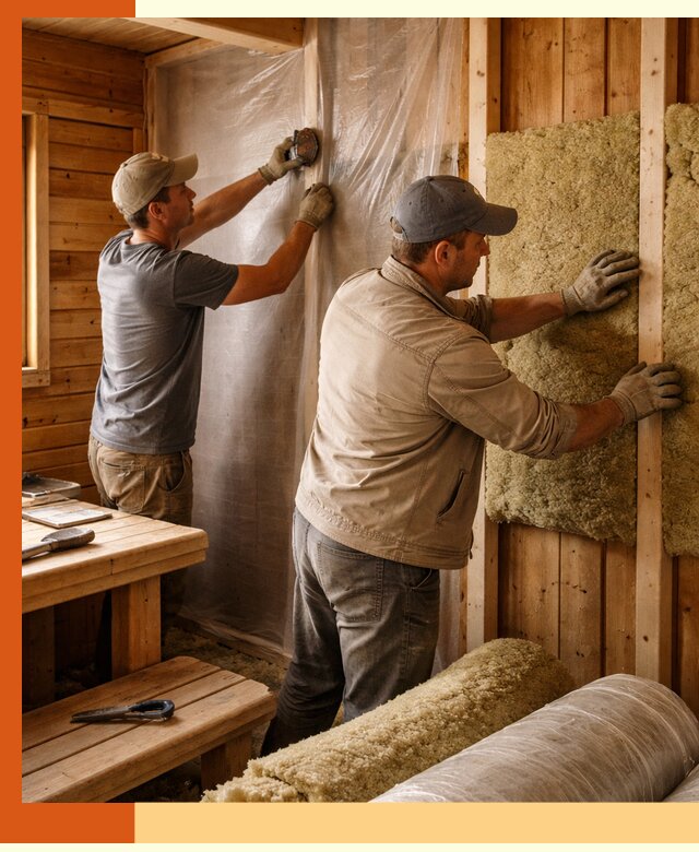 Утепление бани изнутри в Североморске качественно и недорого