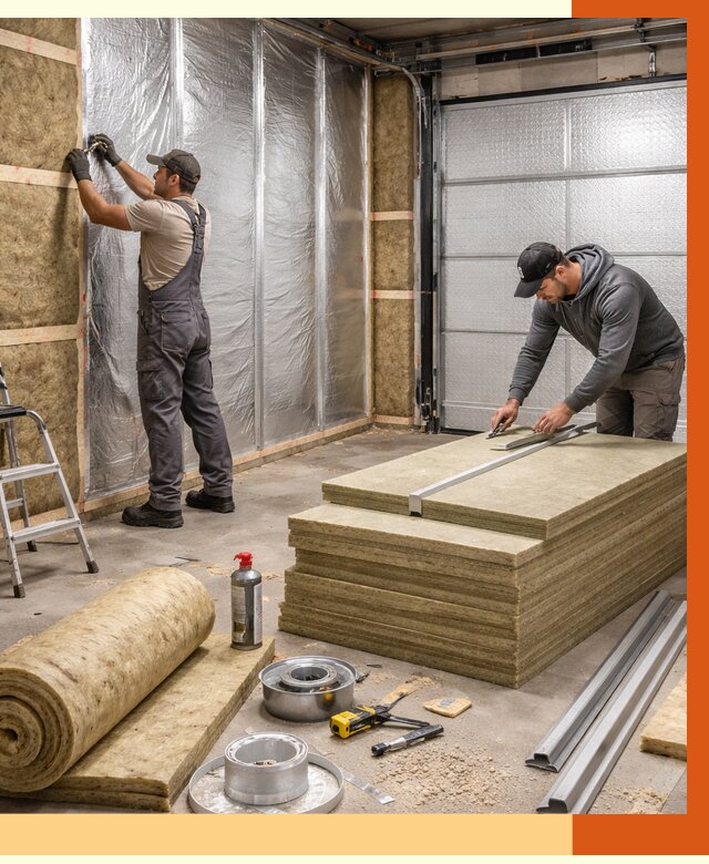 Утепление гаража в Североморске от 4814 руб/м2 — комплексное утепление ворот и стен | ТепломастерСвм