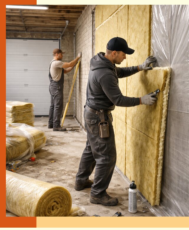 Утепление гаража под ключ в Североморске — все виды теплоизоляции