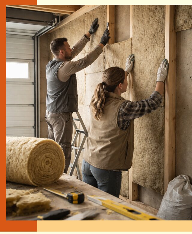 Утепление гаража изнутри в Североморске: быстро и надежно