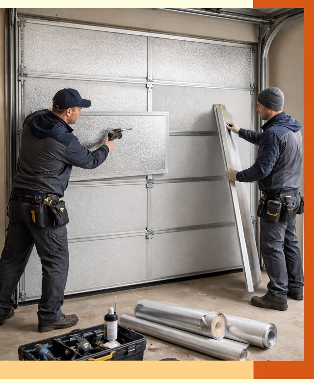 Утепление гаражных ворот в Североморске от 8397 руб/м2 — надежно и быстро | ТепломастерСвм