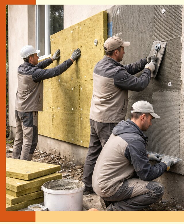 Утепление фасада под штукатурку в Североморске — энергоэффективная технология