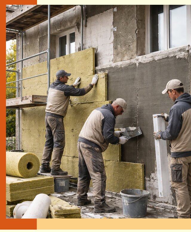 Утепление фасада зданий и домов в Североморске