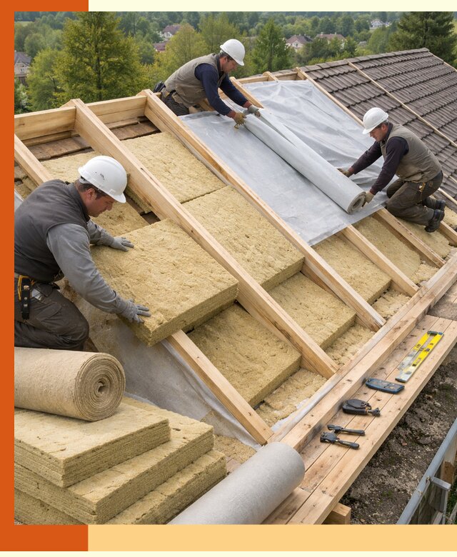 Утепление скатной крыши в Североморске качественно и надёжно