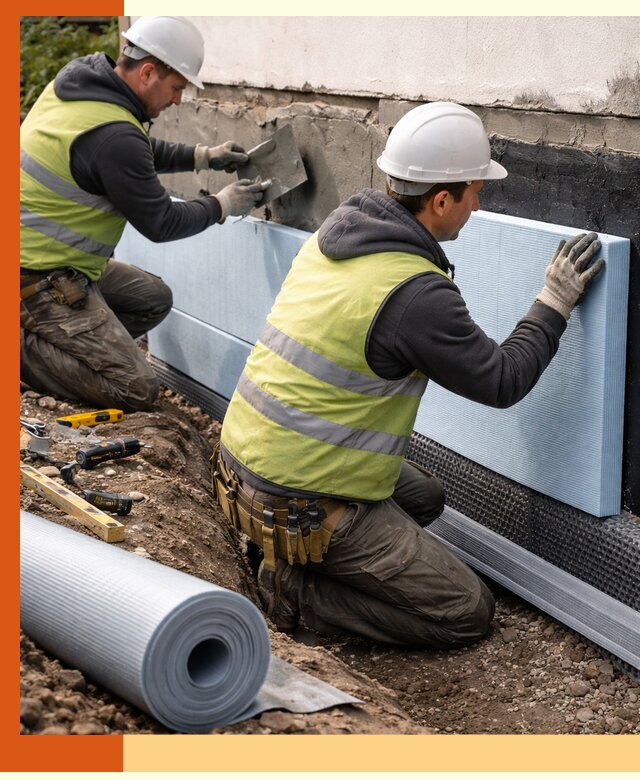 Утепление фундамента снаружи в Североморске — профессиональная теплоизоляция