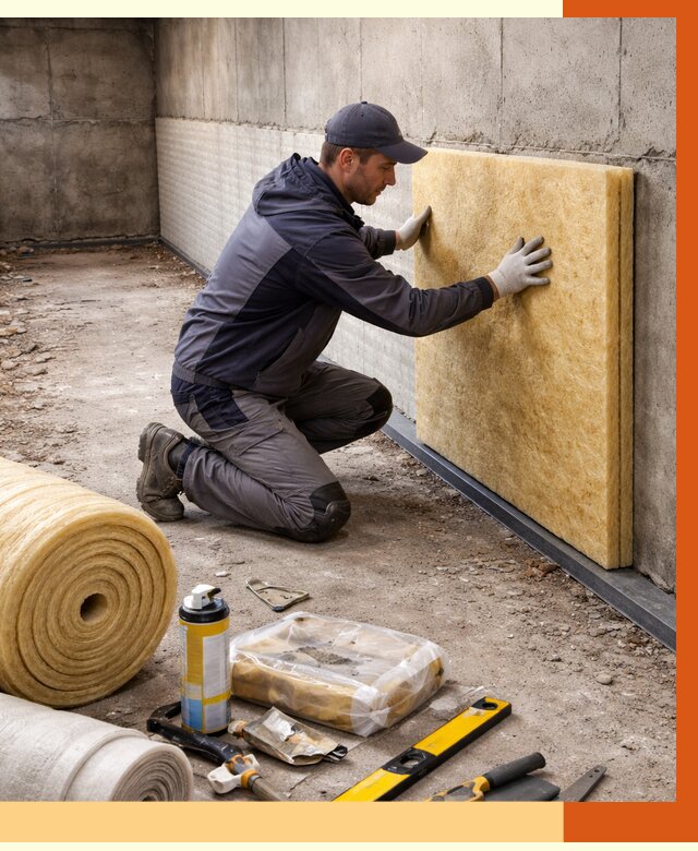 Утепление фундамента изнутри в Североморске от 4493 руб./м2 — работы под ключ | ТепломастерСвм