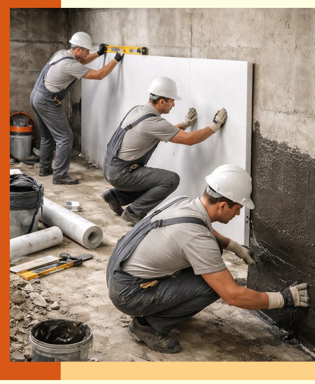 Утепление фундамента изнутри профессионально в Североморске