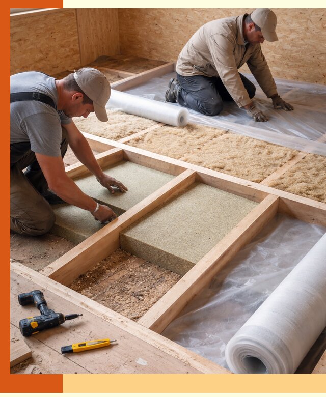 Профессиональное утепление деревянного пола в Североморске