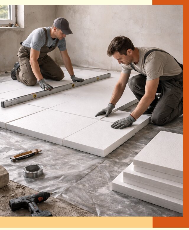 Утепление бетонного пола в Североморске от 2674 руб/м2 — монтаж и цена | ТепломастерСвм