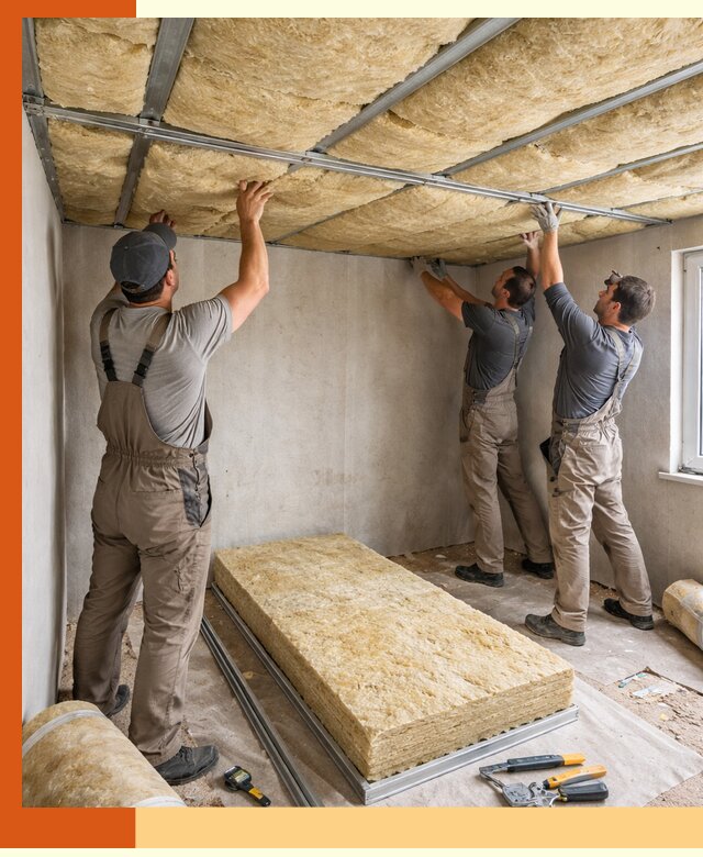 Утепление потолка в Североморске — тепло и без сквозняков