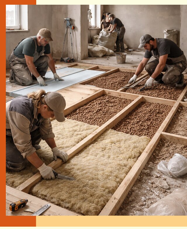 Утепление перекрытий жилых и промышленных зданий в Североморске