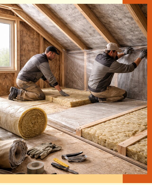 Утепление чердака в Североморске от 8023 руб/м² — теплоизоляция и комплексное утепление под ключ | ТепломастерСвм