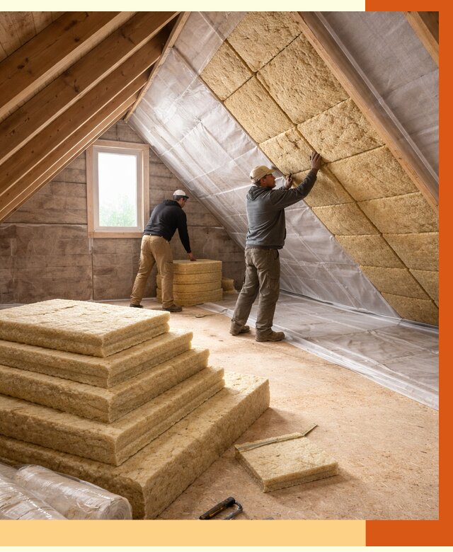 Утепление мансарды в Североморске от 2674 руб/м2 — комплексно и под ключ | ТепломастерСвм