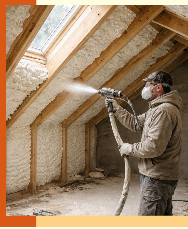 Утепление мансарды ППУ в Североморске быстро и надежно