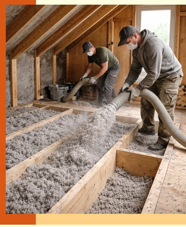 Утепление мансарды эковатой в Североморске с гарантией качества