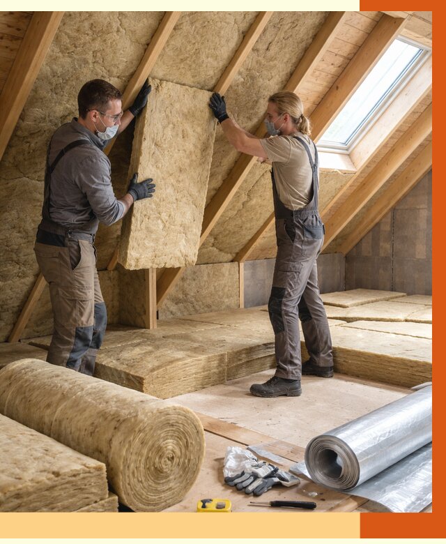 Утепление мансарды минватой в Североморске от 4493 руб./м2 — монтаж и пароизоляция | ТепломастерСвм