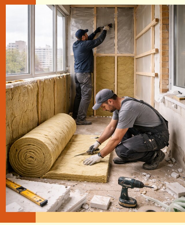 Утепление балкона под ключ в Североморске качественно и быстро