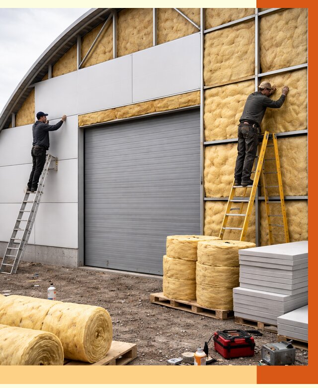 Утепление ангара пенополиуретаном в Североморске от 7702 руб./м² — комплекс от ТепломастерСвм