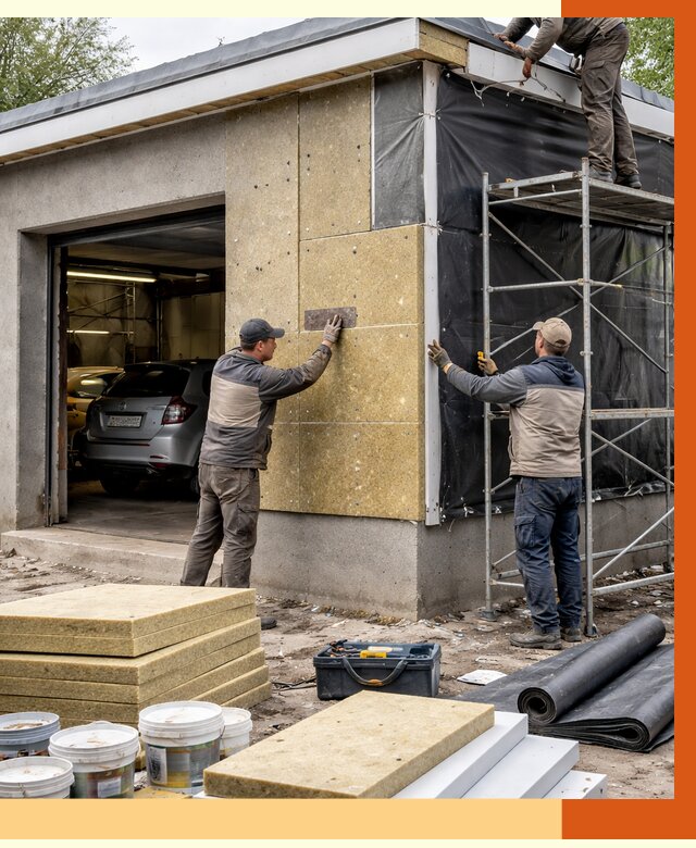 Утепление автосервиса в Североморске ппу, пеноизоляция, от 15511 руб/м2 — ТепломастерСвм