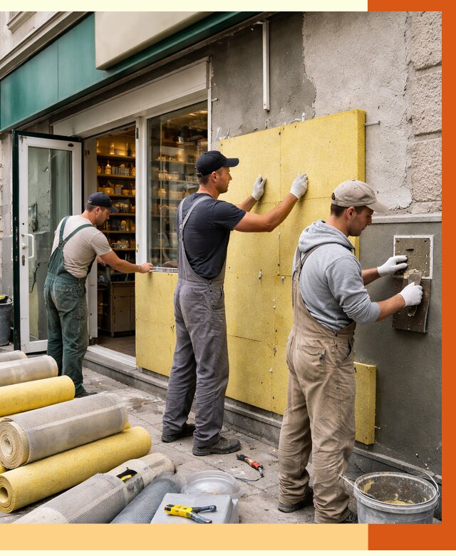 Утепление магазина в Североморске от 4814 руб/м2 — цена, стены и снаружи | ТепломастерСвм