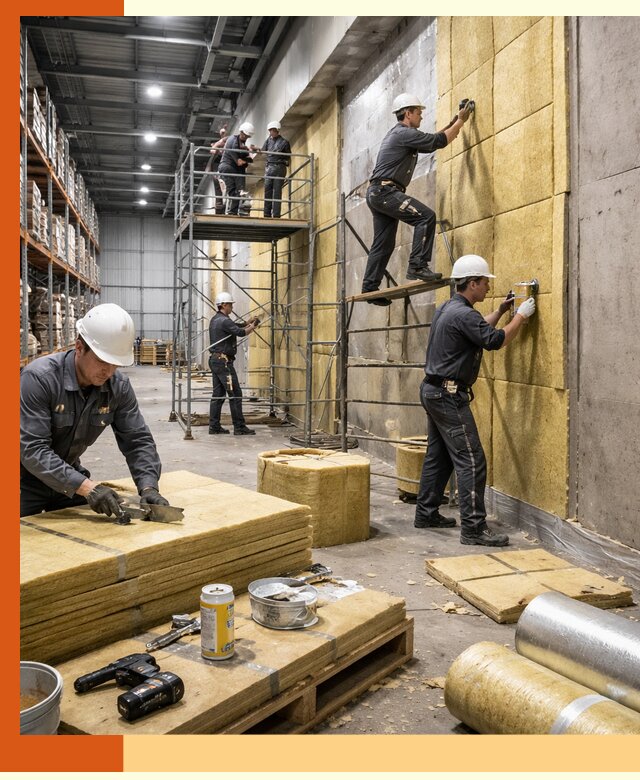 Утепление логистического центра в Североморске качественно и экономично