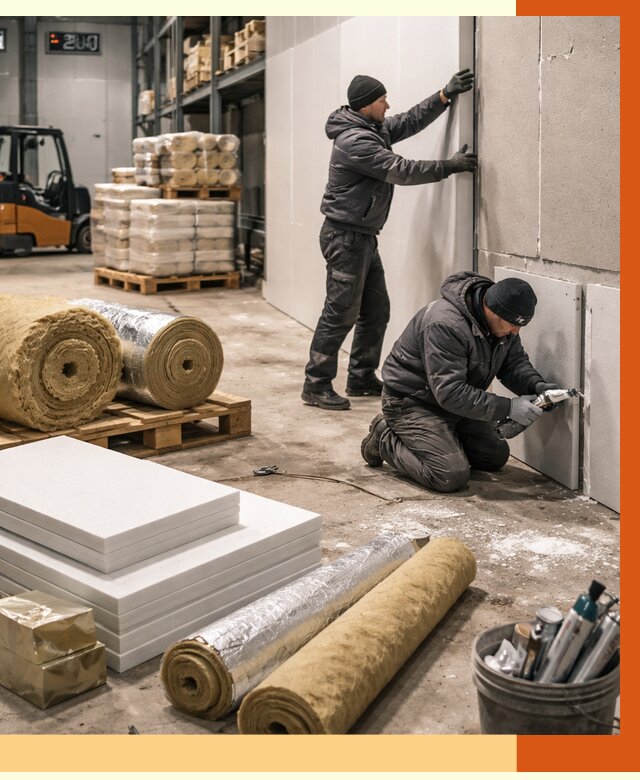 Утепление холодного склада в Североморске от 9092 руб/м2 — комплексное под ключ | ТепломастерСвм