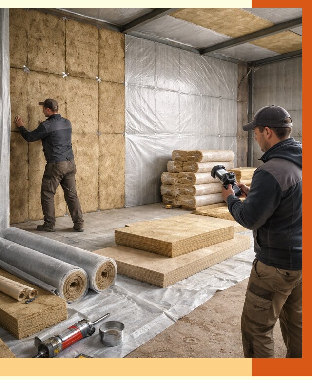 Утепление теплого склада в Североморске под ключ от 12302 руб/м² | ТепломастерСвм