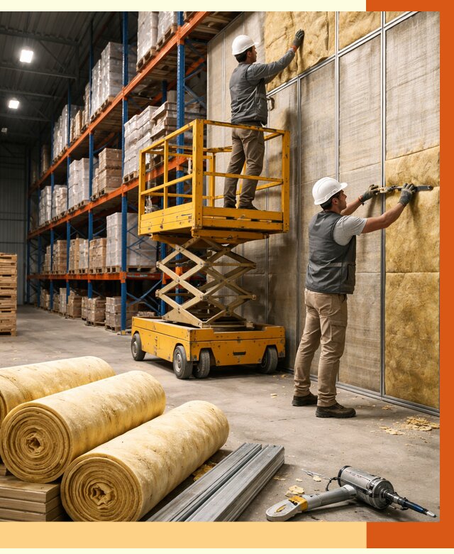 Утепление торгового склада в Североморске от 3423 руб/м2 — комплексно и под ключ | ТепломастерСвм