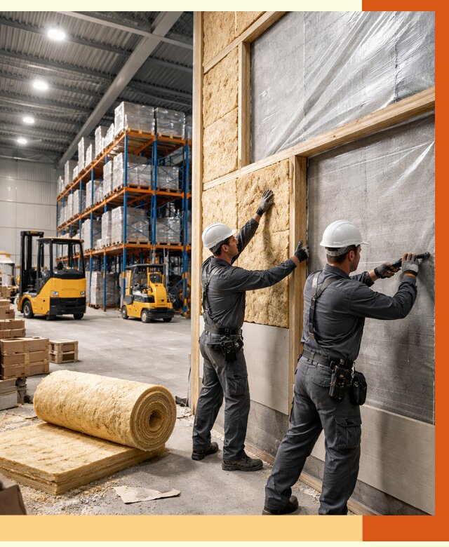 Утепление склада с техникой в Североморске от 4493 руб./м2 — комплексно под ключ | ТепломастерСвм