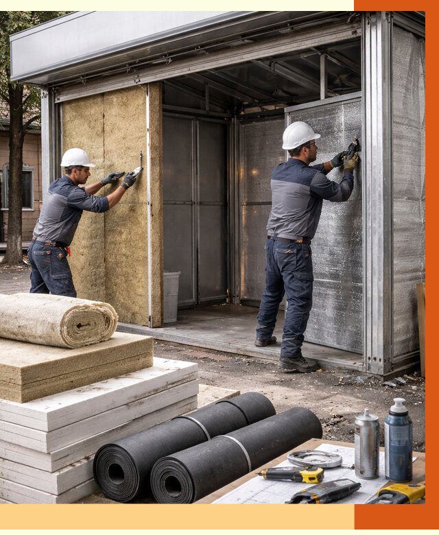 Утепление павильона шаурма в Североморске под ключ от 1284 руб. за м² | ТепломастерСвм