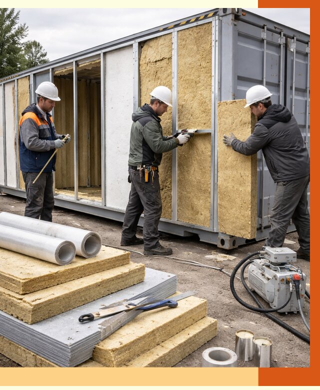 Утепление морского контейнера в Североморске от 4011 руб. под ключ | ТепломастерСвм