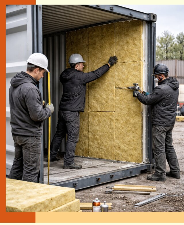 Утепление морского контейнера в Североморске: надежная теплоизоляция и защита