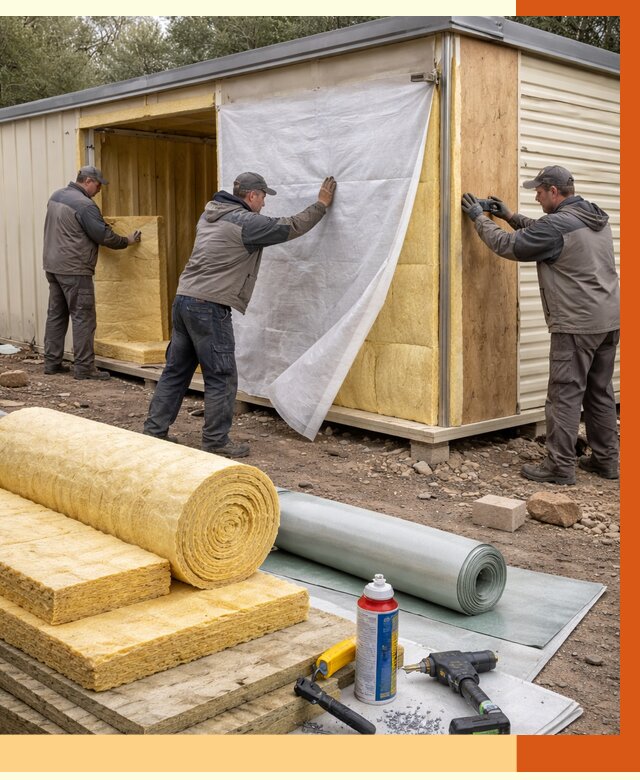 Утепление строительной бытовки в Североморске от 13371 руб. под ключ | ТепломастерСвм