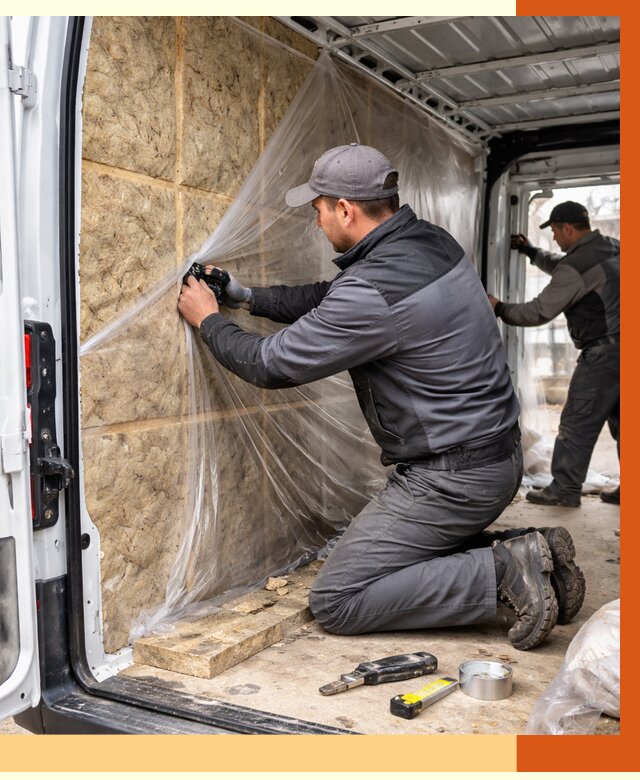 Утепление фургона в Североморске от 17650 руб/м2 — утепление фургона ППУ и кузова | ТепломастерСвм