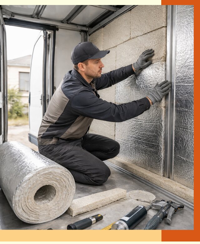 Утепление фургона рефрижератора в Североморске от 13371 руб./м² под ключ | ТепломастерСвм