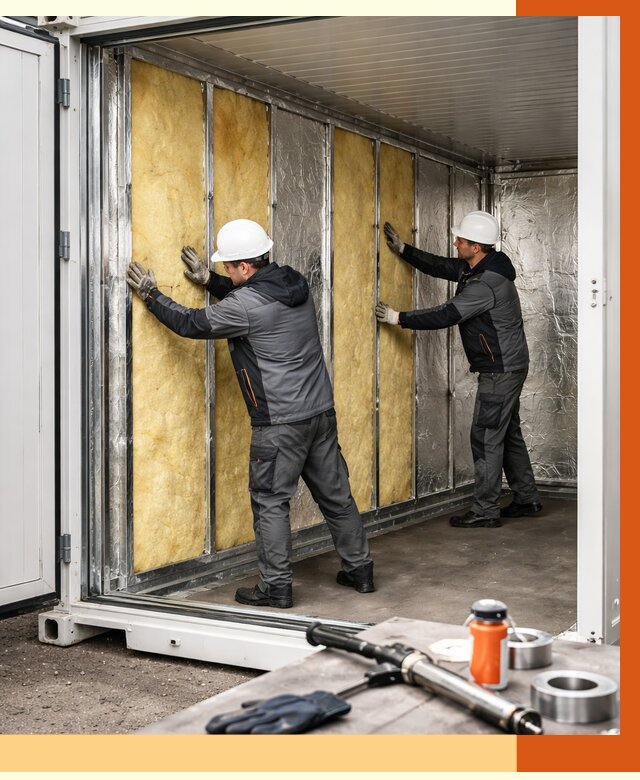 Утепление рефрижераторного контейнера в Североморске от 48137 руб./м² | ТепломастерСвм